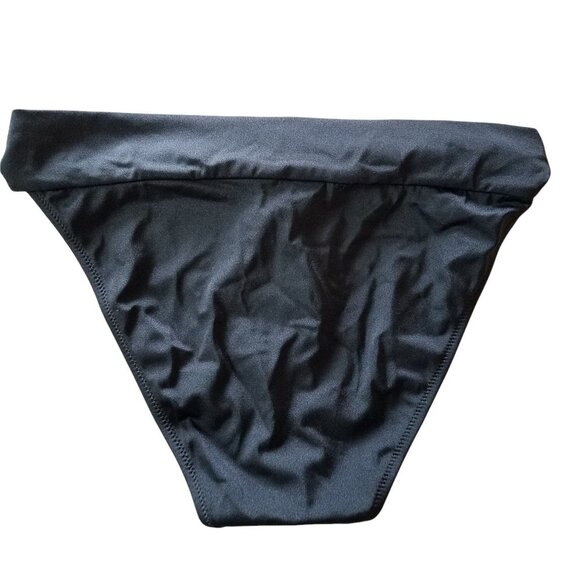 BCBGMAXAZRIA Shimmer Steel High Waisted Swim Bottoms Large - Picture 2 of 9